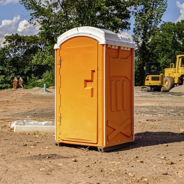 how often are the porta potties cleaned and serviced during a rental period in Beaver